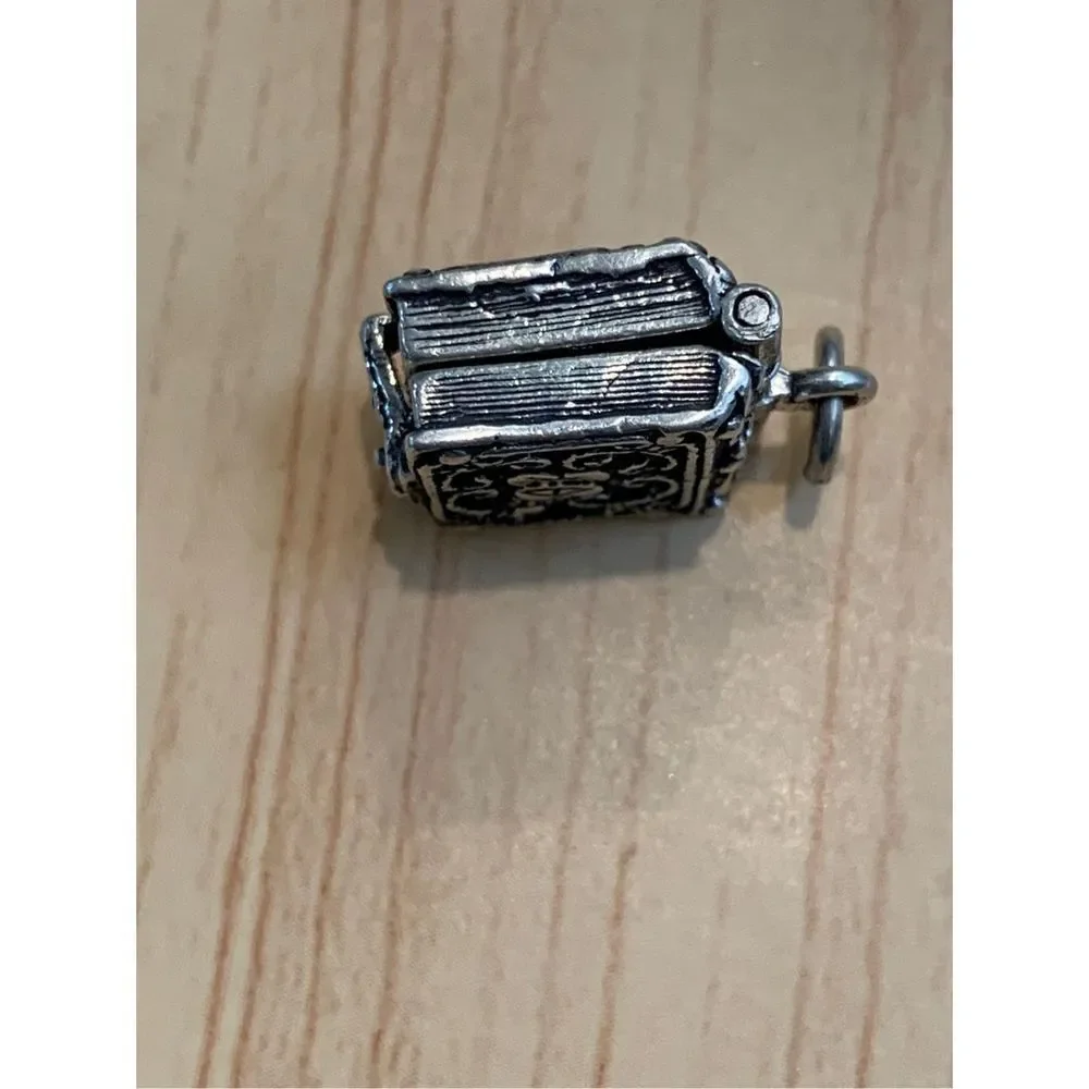 Holy Bible Sterling Silver Jewelry Charm